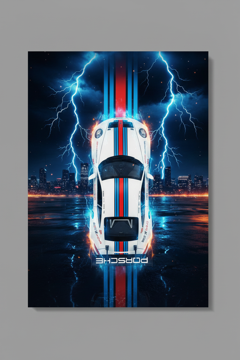 Lightning style GT3 RSR poster